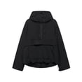 thumbnail image 1 of HAPIMO Women's Half Zip Hoodies Long Sleeve Pullover Hooded Jacket Casual Workout Coat Solid Multi Pockets Jacket Coat Fall Winter Fashion Clothes Black S, 1 of 8