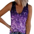 thumbnail image 1 of HAPIMO Women's Loose Knit Tank Tops Clearance Floral Gradient Print Retro Camisole Sleeveless U Neck Button Leisure Comfy Relaxed Beach Blouses Summer Fashion Purple XXXXL, 1 of 5