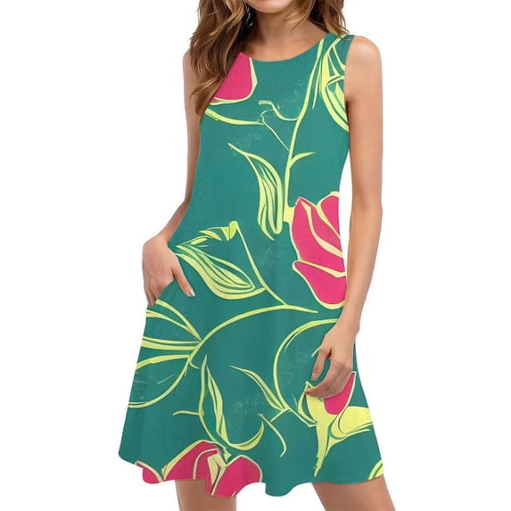 HAPIMO Women's Maxi Cotton Dress with Pocket Summer Sale Solid Boho Beach Short Sleeve V Neck Sundress for Girls Button Leisure Comfy Holiday Vintage Green XXL