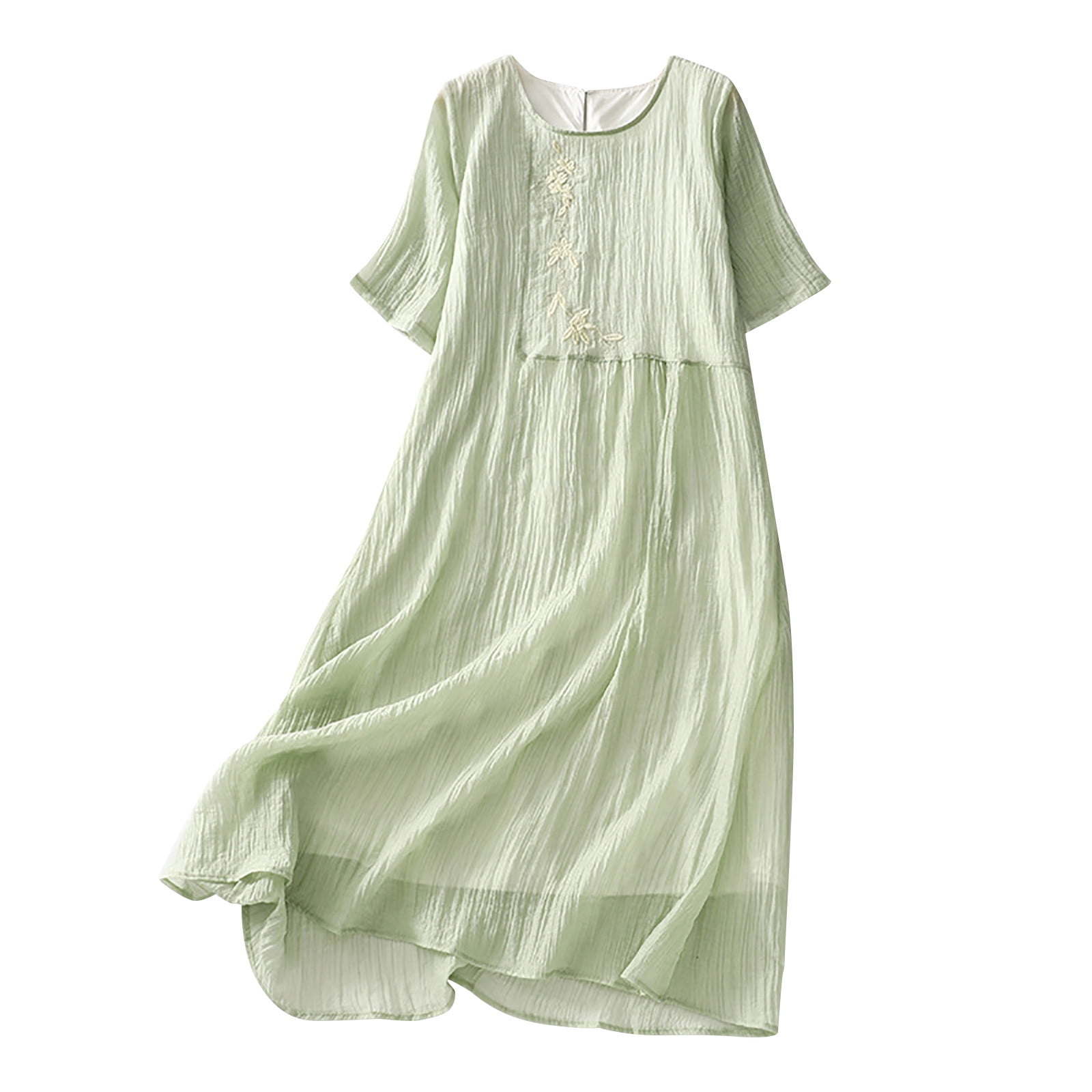 Women's Summer Linen Midi Dress 3616 Women's Summer Linen Midi Dress 3616