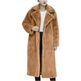 thumbnail image 1 of HAPIMO Women's Midi Peacoat Trench Coats Fashion Turn Down Collar Open Front Overcoats Winter Casual Soft Fleece Warm Wedding Long Sleeve Belted Outwear Pockets Yellow M, 1 of 6