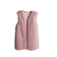 thumbnail image 1 of HAPIMO Women's Open Front Cardigans Fall Faux Fur Jackets Casual Wedding Party Vest Sleeveless Outwear Solid Color Soft Fleece Coat Fashion Winter Outfits Pink XXXL, 1 of 5