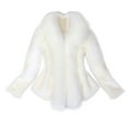 thumbnail image 1 of HAPIMO Women's Open Front Cardigans Fall Plu Size Faux Fur Jackets Long Sleeve Cropped Outwear Soft Fleece Coat Casual Wedding Party Winter Fashion White XXXXXXXXXL, 1 of 9