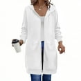 thumbnail image 1 of HAPIMO Women's Oversized Long Jacket Solid Zip Up Jacket Coat Casual Comfy Long Sleeve Hoodie Jacket Lightweight Fall Fashion Sweatshirts White XL, 1 of 6