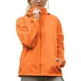thumbnail image 1 of HAPIMO Women's Packable Rain Jacket Lightweight Waterproof Raincoat Sun Protection Hoodie Jacket Outdoor Casual Hiking Windbreaker with Storage Bag Orange XS, 1 of 9