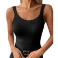 thumbnail image 1 of TYGHBN Women Solid Lace Strap Vest Sleeveless Underwear Splice Tank Tops Blouse Tops Apparel T Athletic Spandex Tops Women Silk Top Women Spaghetti Top Women Spandex Top Big Tall Top Amazing Outfits, 1 of 5