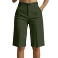thumbnail image 1 of HAPIMO Women's Shorts High Waist With Pockets Summer Style Casual Style Versatile Design For Multiple Occasions Green L, 1 of 2