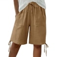 thumbnail image 1 of HAPIMO Women's Shorts Summer Style Casual Style For Daily Wear And Casual Activities Ideal For Work Office And Weekend Style Khaki XL, 1 of 2
