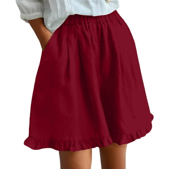 HAPIMO Women's Shorts With Pockets Durable Construction For Long Term Use Easy To Pair With Tops Shoes And Accessories Style Red S
