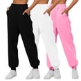 thumbnail image 1 of HAPIMO Women's Sports Activewear Loose Joggers Pants 3 Pack for Girls Sweatpants Teens Fall High Waist Jog Pants Running Workout Casual Trousers Pajamas Spring Gray S, 1 of 5