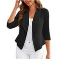 thumbnail image 1 of HAPIMO Women's Suit Jacket Casual Long Sleeve Cardigan Jacket Modern Fit Dressy Jacket Solid Business Office Work Suit Jacket Fall Trendy Outfits Black M, 1 of 9