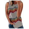 thumbnail image 1 of HAPIMO Women's Summer Tank Tops Casual Loose Fit Camis Vest O-Neck Blouse Colorblock Stripe Print Tops Trendy Comfy Camisole Sleeveless Shirts for Girls Sales Gray L, 1 of 7