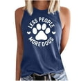 thumbnail image 1 of HAPIMO Women's Summer Tank Tops Sleeveless Shirts for Girls Daily Basic Camisole O-Neck Blouse Cute Dog Paw Letter Print Tops Casual Loose Fit Camis Vest Navy L, 1 of 6