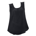thumbnail image 1 of HAPIMO Women's Summer Tank Tops U-Neck Blouse Sleeveless Shirts for Girls Casual Loose Fit Camis Vest Solid Color Print Tops Basic Tunic Camisole Sales Black XL, 1 of 9
