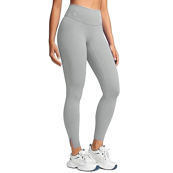 HAPIMO Women's Sweatpants High Waist Leggings Fleece Thermal Pants Lightweight Elastic Waist Trousers Hiking Yoga Gym Workout Pants Gray XL