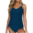 thumbnail image 1 of HAPIMO Women's Tankini Bathing Suit Hawaiian Beachwear 2 Piece Swimsuit Tank Top with Bottom Modest Summer Casual Vacation Swim Navy S, 1 of 7