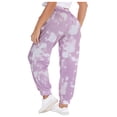 thumbnail image 1 of HAPIMO Women's Tie Dye Capri Pants Drawstring Workout Pants Slimming Stretch Athletic Running Yoga Leggings for Womenwith Pocket Purple XXL, 1 of 7