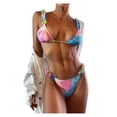 thumbnail image 1 of HAPIMO Women's Tiny Bikini Triangle Swimwear Sets Summer Seaside Clothes for Girls Solid Color Beachwear Strappy Bathing Suit Multicolor M, 1 of 9