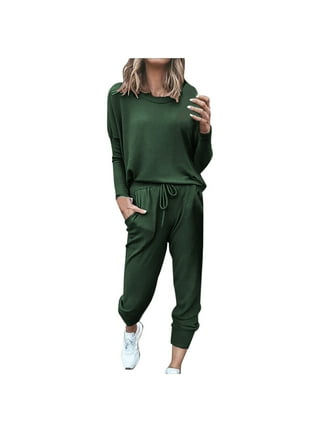  URBAN BUCK Women 2 Piece Athletic Sports Tracksuit Full Zip  Casual Jogging Gym Dark Green Sweatsuit Sets (L) : Clothing, Shoes & Jewelry