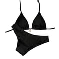thumbnail image 1 of HAPIMO Women's Two Piece Swimsuit Padded Cups Swimming Use Flexible Material For Look For Beach Outings Black L, 1 of 4