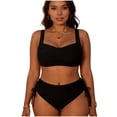 thumbnail image 1 of HAPIMO Women's Two Piece Swimsuit Plus Size Ideal For Summer Water Activities Comfortable For All Day Wear Black XXL, 1 of 4
