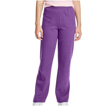 HAPIMO Women's Workout Solid Color Sweatpants Teens Loose Pants for Girls Fall Sports Activewear Clearance Casual Trousers Spring High Waist Straight Leg Pants Purple XXL