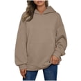 thumbnail image 1 of HAPIMO Women's Workout Tops Casual Drop Shoulder Fashion Loose Shirts with Pockets Vacation Long Sleeve Hoodies Sweatshirts Outfits Crew Neck Pullovers Yellow XXL, 1 of 8