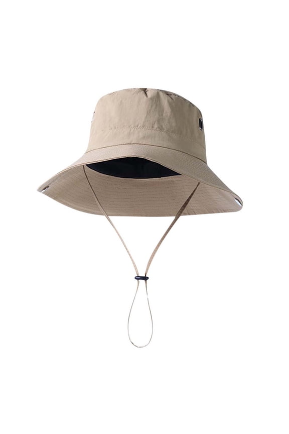Womens and Mens Wide Brim Bucket Hat Waterproof Sun Hat for Fishing Hiking Camping Mountain Garden Beach Beige Free Size