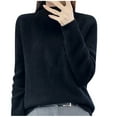 thumbnail image 1 of HAPIMO Wool Sweater Women Fall Winter Warm Knitted Pullover Crewneck Long Sleeve Sweater Basic Tops Loose Black XL, 1 of 3