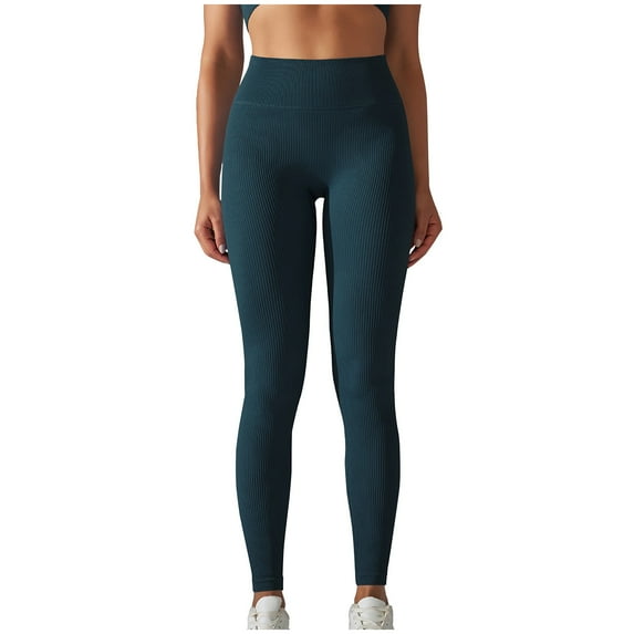 HAPIMO Yoga Legging Pants for Women Fall High Rise Trousers Running Sports Stretch Trendy Clothes Leopard Blue L