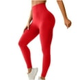 thumbnail image 1 of HAPIMO Yoga Legging Pants for Women High Rise Solid Trendy Clothes Running Sports Stretch Trousers Fall Red L, 1 of 5