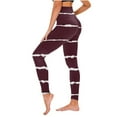 thumbnail image 1 of HAPIMO Yoga Legging Pants for Women Trendy Clothes Fall Stripe High Rise Trousers Running Sports Stretch Wine XXL, 1 of 5