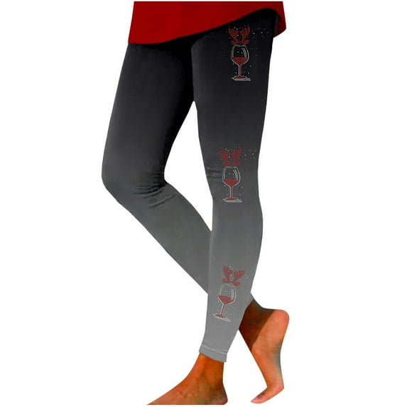 HAPIMO Yoga Leggings Pants with Pocket for Women Christmas Print Clearance Summer Sale Fashion Relaxed Lace Splicing High Elastic Waist Running Sports Stretch Trousers Black XL