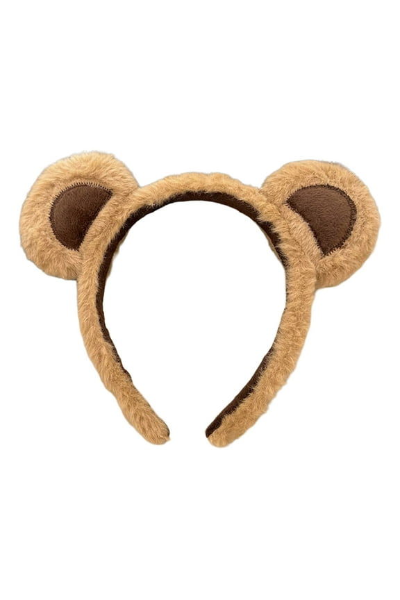 Bear Ear Headband for Women Fashion Animal Spa Hair Accessory Soft Fabric Headdress Cute Comfortable Stylish