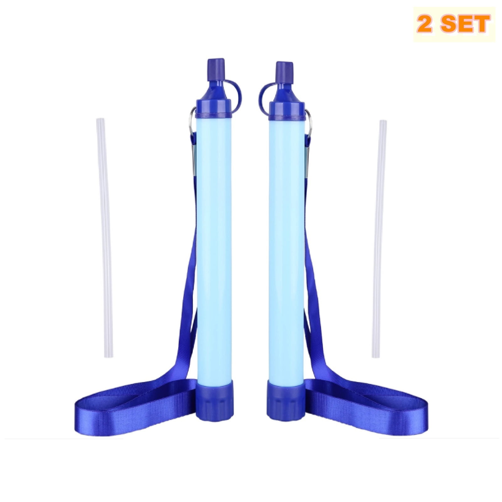 Personal Water Filter for Hiking, Camping, Travel, and Emergency Preparedness, 2 Count