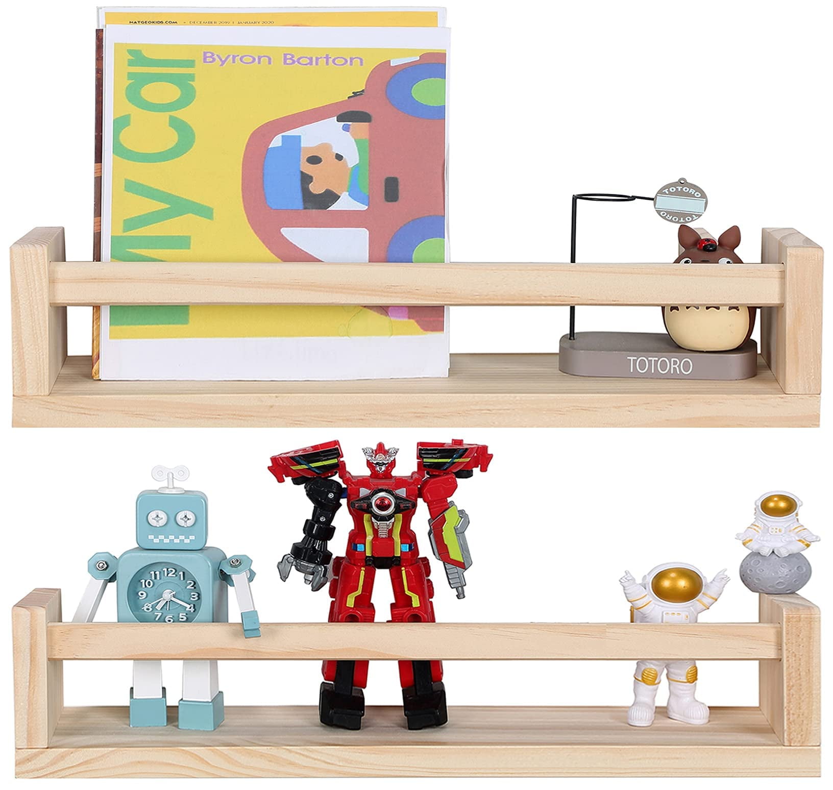 HAPOO Floating Shelves Wall Mounted Shelves, Solid Wood Shelves