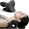 thumbnail image 1 of Neck and Shoulder Relaxer, Cervical Traction Device for TMJ Pain Relief and Cervical Spine Alignment, Chiropractic Pillow Neck Stretcher (Black), 1 of 7