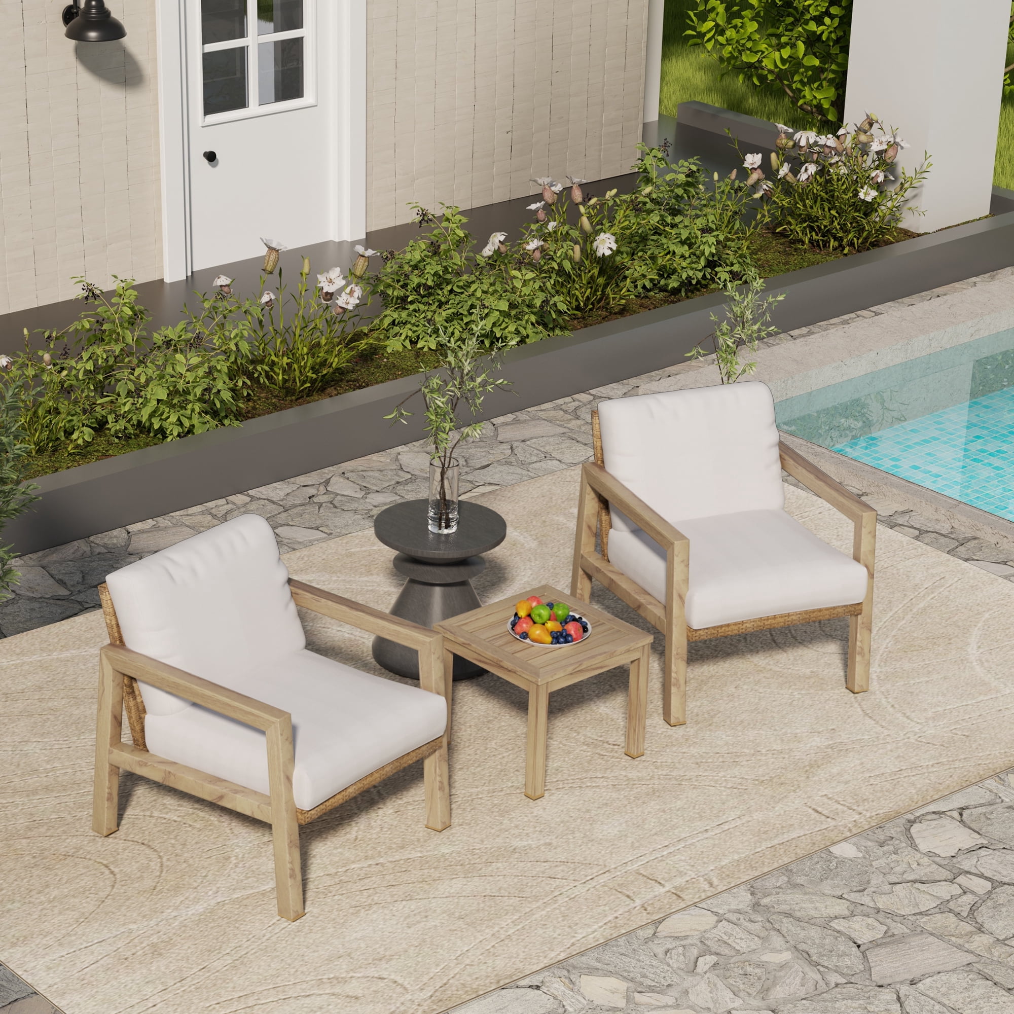 Curated visual reference: Visual Reference: Happatio 3 Piece Outdoor Patio Bistro Set