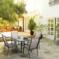 thumbnail image 1 of HAPPATIO Gray 5-Piece Metal Patio Outdoor Dining Set, 1 of 8