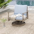 thumbnail image 1 of HAPPATIO Outdoor Aluminum Swivel Sofa x1, Rope Design Backrest, with Comfortable Cushions, All Weather Furniture, for Yard, Deck, Porch, 1 of 7
