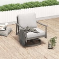 thumbnail image 1 of HAPPATIO Patio Swivel Sofa Outdoor, Aluminum Single Sofa Chair with Thick Cushion and Rope Backrest,All-Weather for Outside, Porch, Deck, Garden, Grey, 1 of 7