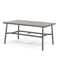 thumbnail image 1 of HAPPATIO Patio Table for 6, Large Modern Rectangle Outdoor Dining Table with Umbrella Hole and Adjustable Feet, All Weather Aluminum Patio Table for Garden, Backyard and Poolside, Grey, 1 of 1