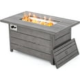 Propane Fire Pit Table, HAPPATIO 48inch 50000 BTU Aluminum Gas Fire Pit