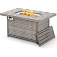 Propane Fire Pit Table, HAPPATIO 48inch 50000 BTU Aluminum Gas Fire Pit