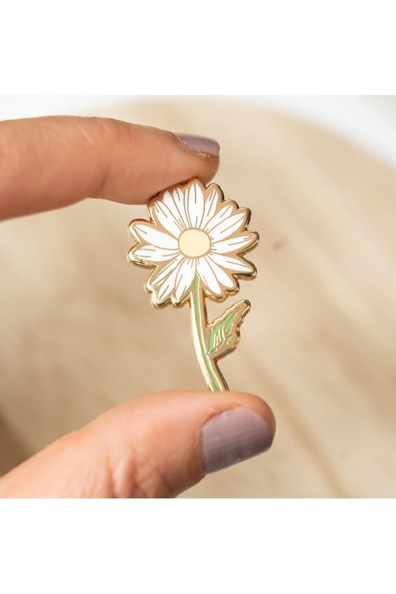 Oxeye Daisy Flower Lapel Pin Brooch, Mother's Day Flower Gifts