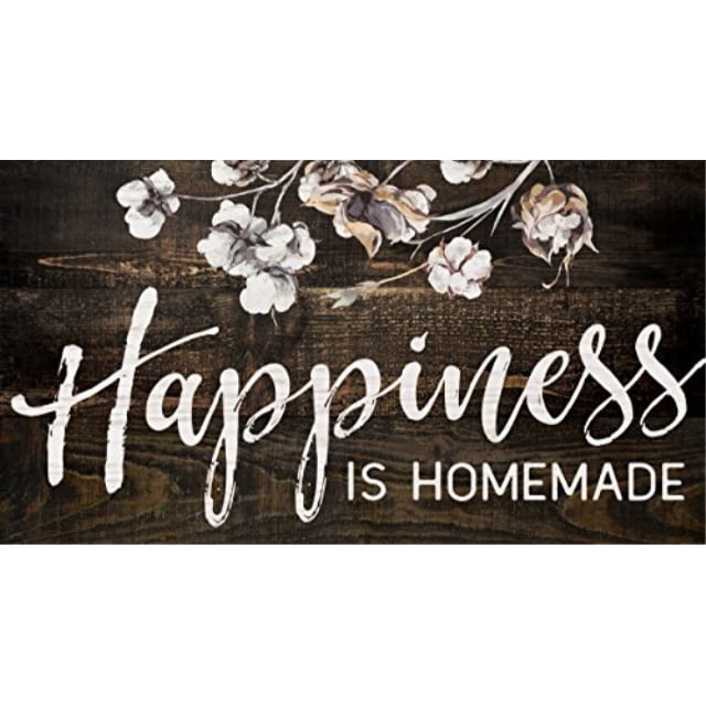 HAPPINESS IS HOMEMADE Distressed Wood Sign, 10" x 5.5"