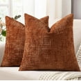 thumbnail image 1 of HAPPINESS Chenille Throw Pillow Covers 22x22 Set of 2 Thick Textured Slubby Couch Pillow Covers Farmhouse Accent Modern Neutral Decorative Pillow Cases for Bed Sofa Living Room, 1 of 9