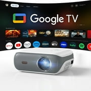HAPPRUN 4K Supported Google TV Projector,Google Officially Licensed,Dolby Audio,Electric Focus & Auto Vertical Keystone