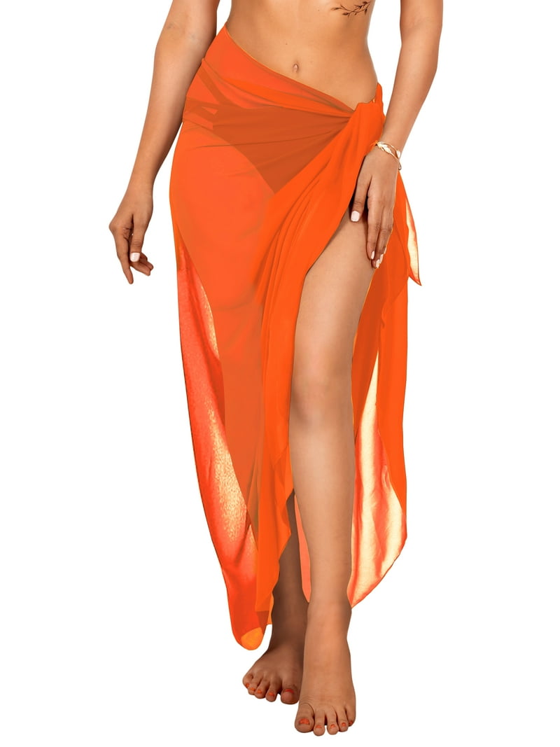 HAPPY BAY Chiffon Cover Up Long Sarong for Women Skirt Bikini