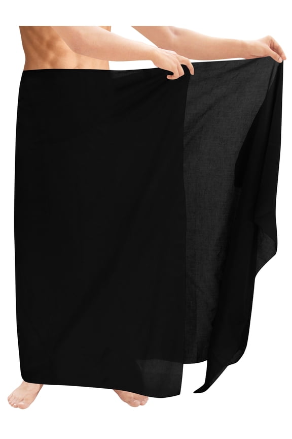 Men's Bath Trunk Holiday Sarong Pareo Beach Wrap One Size Metal, Solid Summer Vacation Aloha